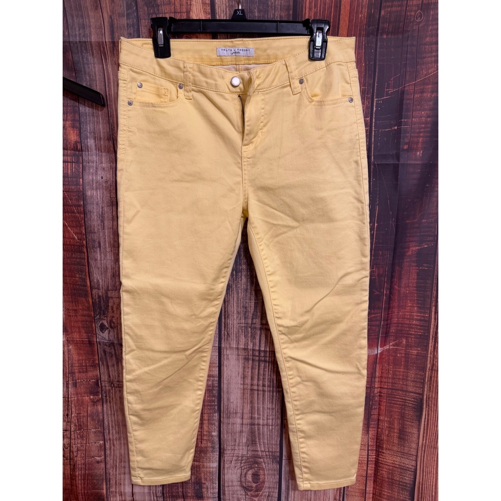 Truth + Theory Petite Skinny Jeans Sunshine Yellow Size 10P OP22005F57